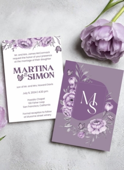 Floral Wedding Invitations-IndianWeddingCards