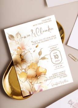 Single Sheet Invitations-IndianWeddingCards